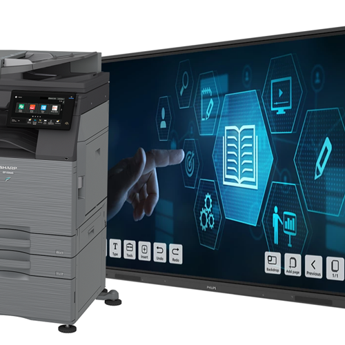 Multifuncoes Sharp + Monitor Interativo Philips 65''